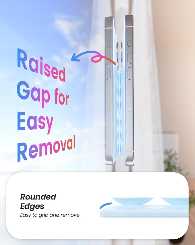 Klearlook Magnetic Suction Phone Mount for MagSafe Case, Removable Sticky Phone Grip Holder for Hands-Free Makeup/Selfie/Live Streaming/Vlog for TikTok & Instagram Influencer/Creator, Light Blue