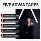 2 Packs LED Photography Lighting Dimmable 3200K-5500K LED Video Light Photo Studio Light Kit with Tripod Stand Bag for Camera Video Studio YouTube Product Portrait Live Streaming