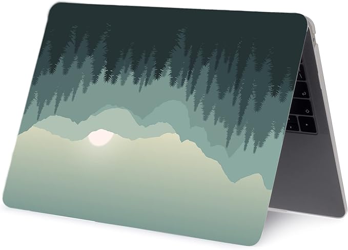 LanBaiLan Compatible for MacBook Pro 13 inch with Touch Bar 2022 2020 2019 2018 2017 2016, M1 M2 A2338 A2289 A2251 A2159 A1989 A1706 A1708, Laptop Hardshell Case & Keyboard Cover, Mountains Landscape