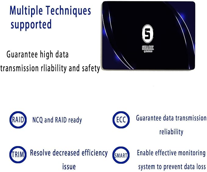 Dogfish Shark SSD 2.5 SATA III 64GB High Performance Internal Solid State Drive for Desktop Laptop 10 Unit Package Pack [64GB(10 Packs),2.5-SATA3]