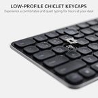Rapoo 9560M Wireless Keyboard and Mouse Combo, Blade-Series E9550L 110-Key Ultra-Thin Keyboard and MT760SE Wireless Mouse, Support 4 Devices, Quiet, USB-C, Rechargeable, for Windows/Mac/Linux/Chrome