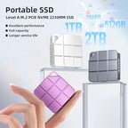 MAIWO 2TB Portable SSD External Solid State Drive, USB 3.2 GEN 2 Type-C Up to 1050MB/s, Mini PSSD for iPhone 15 Pro Max MacBook Pro PS5, Aluminum (Pinkish Purple)