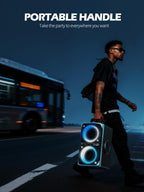 Party Bluetooth Speaker - 240W Peak Loud Speaker, Dazzling Light Show, Deep Bass, IPX4 Waterproof, 15H Battery, TWS Pairing, BT 5.3 Wireless, Portable for Home/Outdoor/Beach/Pool Party