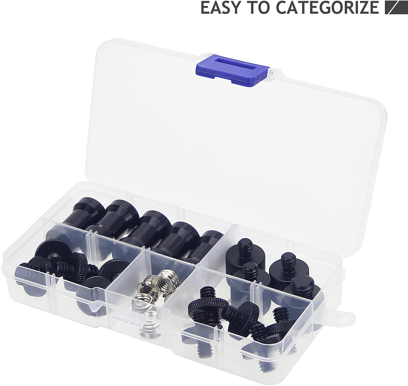 24 Pcs Camera Screw Adapter Set - 1/4 to 3/8 Tripod Mount Converter for Camera, Monopod, Ballhead, Flash Light Stand