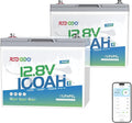 Redodo 12V 100Ah LiFePO4 Battery Bluetooth, Low-Temp Protection BCI Group 24 Lithium Battery for Trolling Motor, Bulit-in 100A Smart BMS, Perfect for Marine, Boat, RV, Solar and Off Grid - 2 Pack