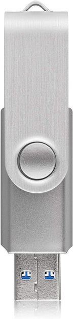 TOPESEL 5 Pack 64GB USB 3.0 Flash Drive Memory Stick Thumb Drives (5 Mixed Colors: Black Blue Green Red Silver)