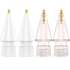 NIUTRENDZ 4 Pack Replacement Tips for Apple Pencil 2nd Generation and 1st Generation Fine Point Metal Tip, Wear-Resistant & Precise Control (1.95mm, White + Pink)