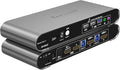 2 Computers 1 HDMI Monitor Automatic KVM Switch 8K@60Hz, Hotkey Switching, EDID, Support 5.1/7.1 Audio and Microphone, Aluminum Shell with Digital Display, USB 3.0 Hub, HDR10 with Cables