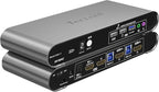 2 Computers 1 HDMI Monitor Automatic KVM Switch 8K@60Hz, Hotkey Switching, EDID, Support 5.1/7.1 Audio and Microphone, Aluminum Shell with Digital Display, USB 3.0 Hub, HDR10 with Cables