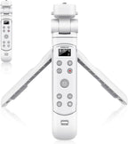 AODELAN for Sony Camera Tripod with Rechargeable Wireless Shutter Release,Shooting Grip Remote Control Handle for ZV-E10,ZV-1F,ZV-1,A7C,A7III,A7R IV,A6100,A6400,A6700,FX30,A9 II,DSC-RX0 II(White)