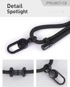 project-cb Cell Phone Lanyard 1,Phone Tether Tab 2,Phone Crossbody Strap,Lanyards for Around the Neck,Adjustable Phone Strap(Black-B)