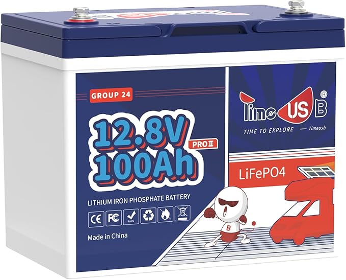 12V100Ah Group24 Mini LiFePO4 Battery, Grade A Battery Cells, Drop-in Replacement for Lead Acid Battery, 100A BMS, Up to 15000 Cycles, Lithium Battery for RV & Motor Home, Marine, 1 Pack