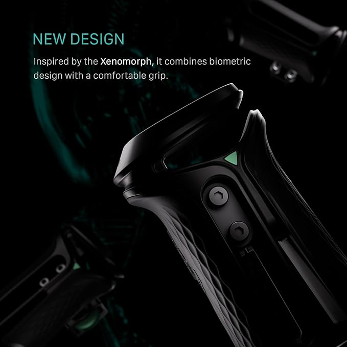 Tilta Xeno Side Handle for Filmmakers & Cameras - Titanium Gray | Secure Connection & Helps Prevent Rotation | Adjustable Height | Textured Silicone Grip | Convenient Assembly (Dual 1/4″-20)