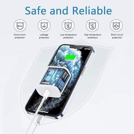 10FT iPhone Fast Charger,[Apple MFi Certified] 3Pack USB C Charger Block with 10 Foot Long Type C to Lightning Cable Cord Adapter Block Compatible with iPhone 14 Pro Max/14 Plus/13/12Mini/11/XS/X/iPad