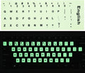 2PCS Pack Universal English Keyboard Stickers Glow in The Dark, Keyboard Letters Stickers for Computer Laptop Notebook Desktop (English-Glow)