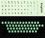 2PCS Pack Universal English Keyboard Stickers Glow in The Dark, Keyboard Letters Stickers for Computer Laptop Notebook Desktop (English-Glow)