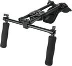 CAMVATE Handheld Shoulder Mount Kit with Sliding Base Plate & Sponge-Covered Handgrip Pair for DSLR Camera - 3029