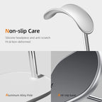 BENKS Desktop Headphone Stand Universal Headset Holder Hanger Mount with Protective Silicone Pad, Gaming Headset Accessories, Compatible with AirPods Max, Beats, Bose, Sony and so on (White)