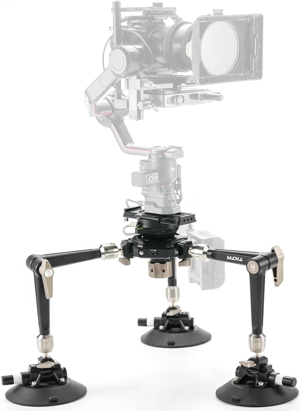 Tilta Hydra Articulating Car Mounting System | Supports 75mm & 100mm Tripod Heads | Heavy Duty | Mount via Manfrotto & Arca | Optional Electronic Suction Cups | Stable & Secure