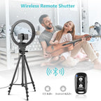 Sensyne 14" Ring Light with Tripod Stand, LED Circle Light with Phone Holder, for Photo Selfie, Video Recording, Zoom Meeting