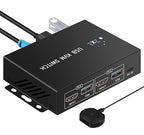 KVM Switch hdmi 1 Monitors 2 Computers 4K@60Hz,usb3.0 Devices Keyboard Mouse Printer USB switcher,2 Computers one Monitor Switch,with Desktop Controller Button switches