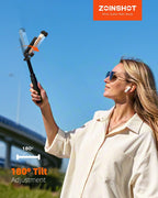 Phone Tripod Mount, Universal Cell Phone Mount for Tripod with 2 Cold Shoe & 1/4" Standard Screw, 360° Rotates & 180° Tilts Adjustable Phone Holder Adapter for Mobile & Camera Photography