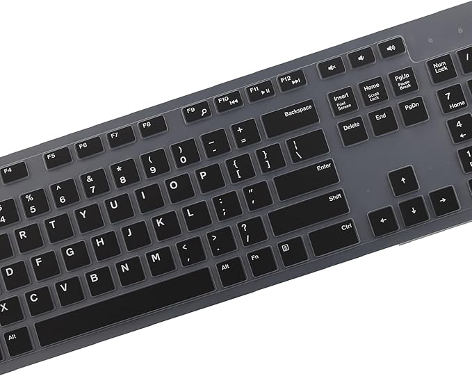 Keyboard Cover Skin for Dell KM636 KB216 KB216t KB216d KB216p Wired & Wireless Keyboard, Dell Optiplex 5250 3050 3240 5460 7450 7050, Dell Inspiron Desktop 24" 27" 5400 5490 7700 7790 3475 3670 3477