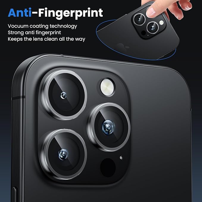 WSKEN for iPhone 16 Pro/iPhone 16 Pro Max Camera Lens Protector - [Original Shooting Model] Shatterproof Ultra HD Tempered Metal Glass Camera Screen Protector Cover Film Accessories