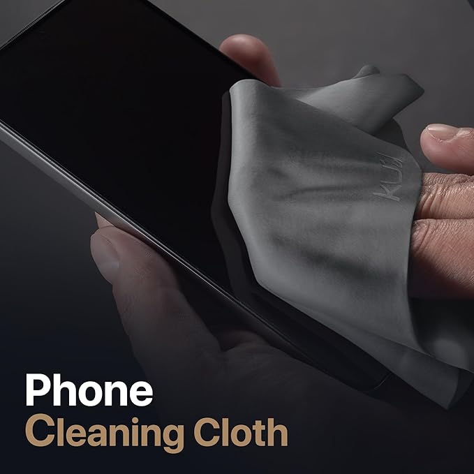 Kuzy Premium Microfiber MacBook Screen Cleaner and Keyboard Protector - Anti-Imprint Laptop Cleaning Cloth for MacBook Pro 16" and MacBook Air 15", Scratch-Free, 13 x 8.5 inches, 1 Pack - Gray