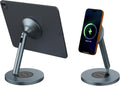 Nillkin Magnetic iPad Stand for Desk, MagSafe Wireless iPhone Charger Stand, 360° Rotating Base, Adjustable Aluminum Tablet Holder for Work, Office, Home, Kitchen Use