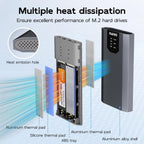 MAIWO Dual-Bay M.2 SSD Enclosure Cloner for NVMe & SATA, USB3.2 GEN2X2 10Gbps M.2 Offline Duplicator Supports SATA to NVMe and NVMe to SATA, Dual M.2 Enclosure for SSDs Sizes 2230/2242/2260/2280