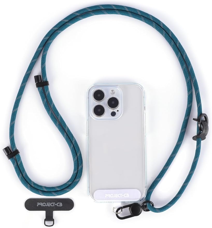 project-cb Cell Phone Lanyard 1,Phone Tether Tab 2,Phone Crossbody Strap,Lanyards for Around the Neck,Adjustable Phone Strap(Slate Blue-B)