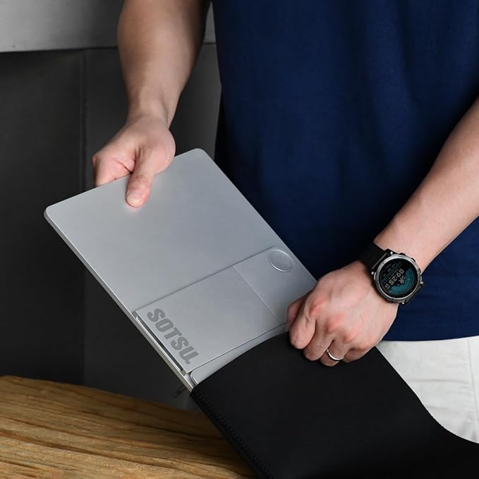 SOTSU FlipAction Elite 16" Portable Monitor | 4K | Super Compact | Pivot Rotate | 3840x2400 DCI P3 | 60Hz | 450 Nits | Full Metal CNC | Perfect Match for Mac and Windows (Silver)