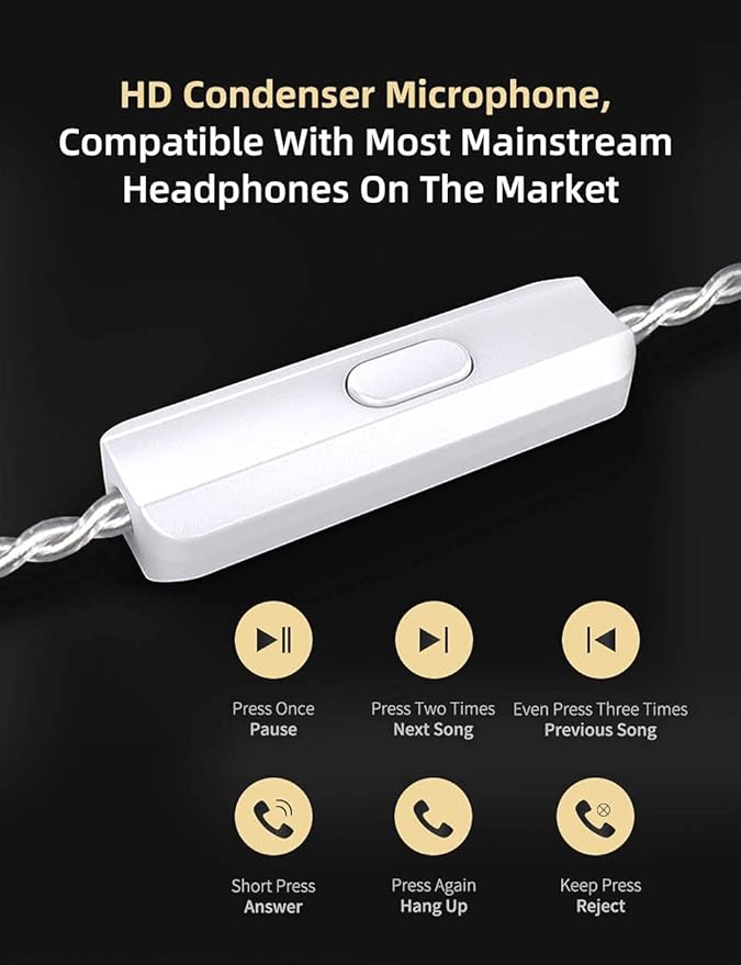 KZ ZSN Pro X in Ear Monitor Dual Driver IEM Earphone 1BA 1DD Wired Earphone HiFi Sport Gaming Earbuds Headphones Compatibility for Phone Computer Tablet