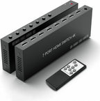 7 Way HDMI Switch 4k@60Hz HDMI Switcher 7 in 1 Out HDCP 2.0 Manual HDMI 2.0 Hub Supports 3D Compatible with Nintendo Switch/Switch OLED/Xbox/ PS5/4/3 Blu-Ray Player Fire Stick Roku Apple TV Chromeca