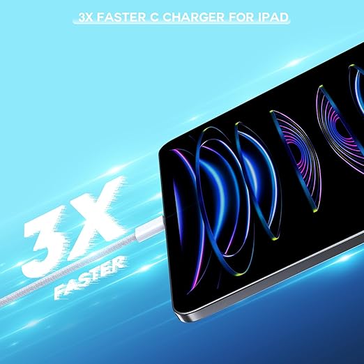 10FT Woven Cable for Apple 16 15, 60W 10Foot USB C to Type C Braided Charger Cable Cord & 20W USB C Charger Block Cube Travel Plug Super Quick Charging for iPhone 16 15/16 15 Plus/Pro/Pro Max,iPad Pro