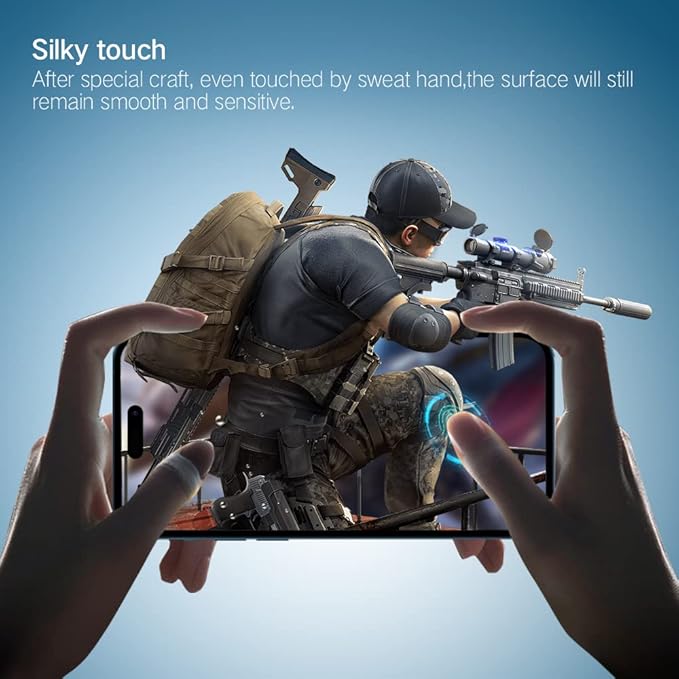 PERFECTSIGHT Sapphire Anti Glare Blue Light Blocking Screen Protector Designed for iPhone 14 Pro Max, [Medical-Grade Eye Protection] Filter 8 Radiations Matte Diamond Hard Tempered Glass (6.7 inch)