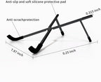 Protable Laptop Stand for Desk,Foldable Laptop Riser Holder,Ventilated Cooling Notebook Mount Computer Stand for 10-15.6” Laptops,Tablets，Aluminum (Black)