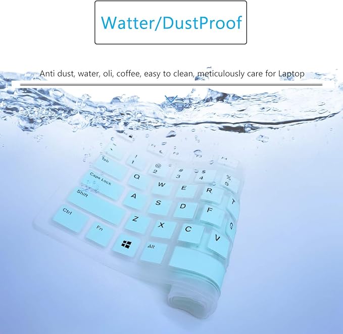 Keyboard Cover Skin for Dell KM636 KB216 KB216t KB216d KB216p Wired & Wireless Keyboard, Dell Optiplex 5250 3050 3240 5460 7450 7050, Dell Inspiron Desktop 24" 27" 5400 5490 7700 7790 3475 3670 3477