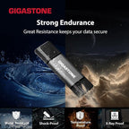 GIGASTONE 128GB Dual Flash Drive (2 Pack) Z40 USB 3.2 Gen 1, 2-in-1 Type-A & Type-C, 100MB/s Ultra Fast, Head Cap Design, Plug & Play for Smartphone/PC/Mac/TV/Car Audio, USB 2.0/3.0/3.1 Compatible