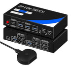 Dual Monitor Kvm Switch 2 Monitors 2 Computers HDMI 4k@60HZ,USB3.0. kvm switches 1 Monitors 2 Monitor 2 Computers,USB switcher 2 Computers Keyboard Mouse Switch (USB3.0+8KDP)