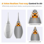 K&F CONCEPT Air Blower, with Long Nozzle/Short Nozzle Switch Design, Single Air Intake Camera Lens Blower, for Digital SLR Lens Sensor LCD Screens Musical Instruments Keyboards Telescope Filters