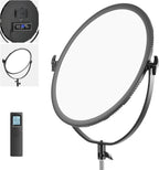 Neewer LED Bi-Color Studio Round Lighting, Ultra Thin Studio Edge Flapjack Light, 18''/45.5cm 70W Dimmable Portrait Light with AC Adapter/2.4G Wireless Remote (Battery/Light Stand Not Included)