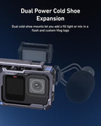 TELESIN Street Grip Kit For Hero 9-13 | Without Metal Rabbit Cage | Camera Grip Holder with Seesaw Design | Ergonomic Handle Grip Design | Backup TF Card Slot | Quick Battery Access | Vlog Grip Holder