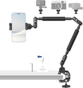 NEEWER 22" Magic Arm w Desk C Clamp, Overhead Camera Mount with Articulating Mic Boom Arm 1/4" 3/8" Threads for ARRI, Desktop Stand Holder for Phone Microphone Webcam Action Camera Video Light, UA057
