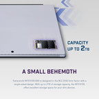 Transcend 256GB M.2 2242 SSD, Up to 3300MB/s, PCIe Gen4x4 NVMe 3D TLC, for Ultra-Thin Laptops, Lenovo Legion Go&Yoga Gen 6, ASUS ExpertBook&ZenBook, Mini PC, DRAM-Less Design for Low Power Consumption