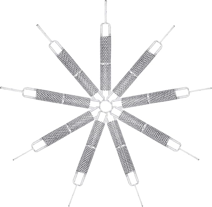 16 Pieces SIM Card Removal Openning Tool Tray Eject Pins Needle Opener Ejector Compatible with All iPhone Apple iPad HTC Samsung Galaxy Cell Phone Smartphone Watchchain Link Remover