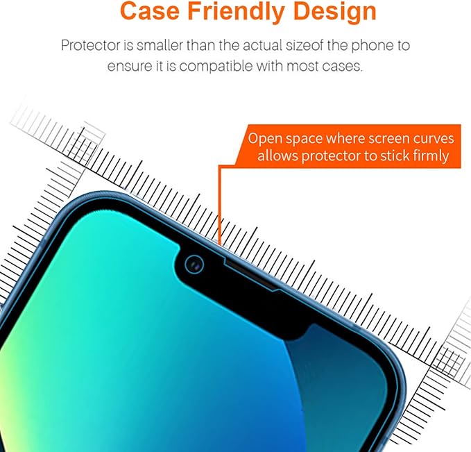 Anti Blue Light Screen Protector for iPhone 16e iPhone 14 iPhone 13 iPhone13pro [3 Pack] 6.1" 9H+ Anti Blue Light Tempered Glass, Anti-Scratch, Case Friendly