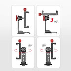 Cell Phone Tripod Mount, ULANZI ST-14 Smartphone Tripod Mount Adapter Aluminum with Cold Shoe, 360° Cell Phone Stand Holder Clamp for iPhone16 15 14 13 12 11 Max Pro iPhone X XR Xs 6 7 Plus