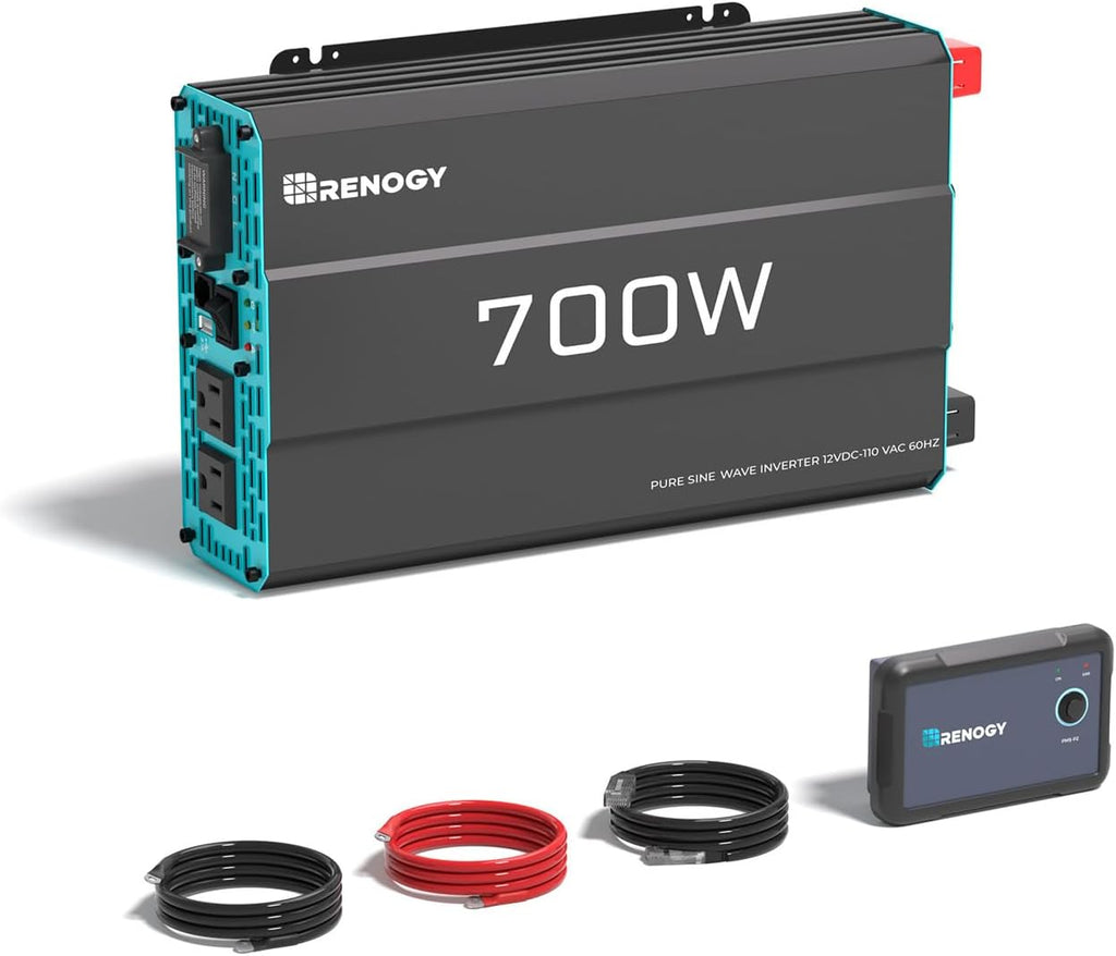 Renogy Inverter P2 700 watt Pure Sine Wave Inverter, Solar Car Power I ...